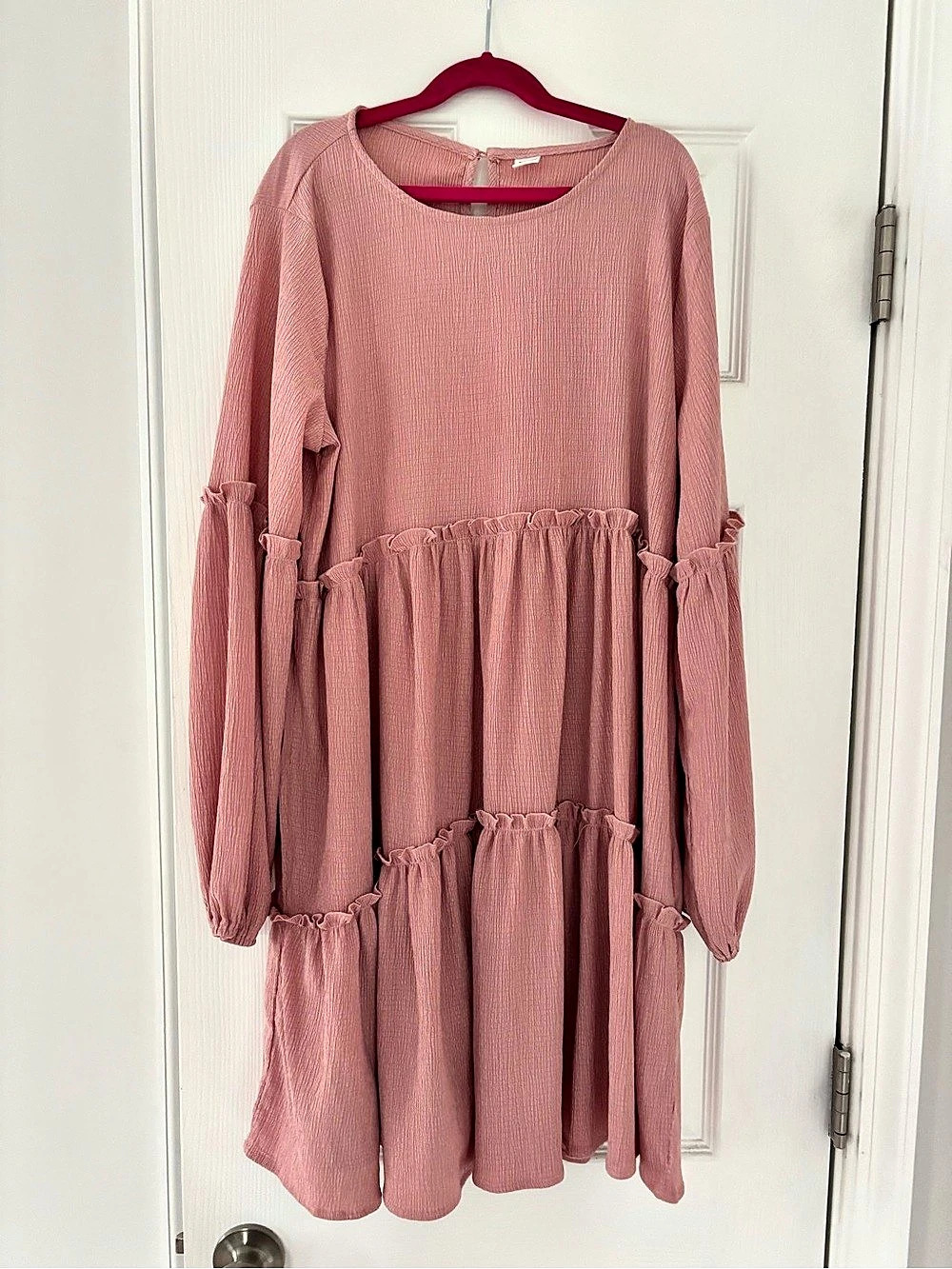 SHEIN Girls Pink Tiered Dress Size 14Y Like New